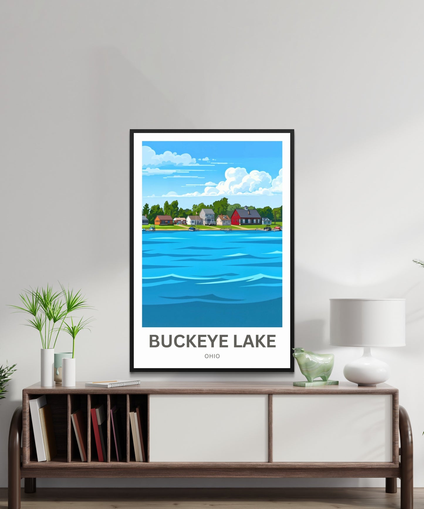 Buckeye Lake Travel Poster -  Lake Houses