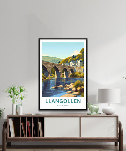 Llangollen Travel Poster - Heritage Bridge