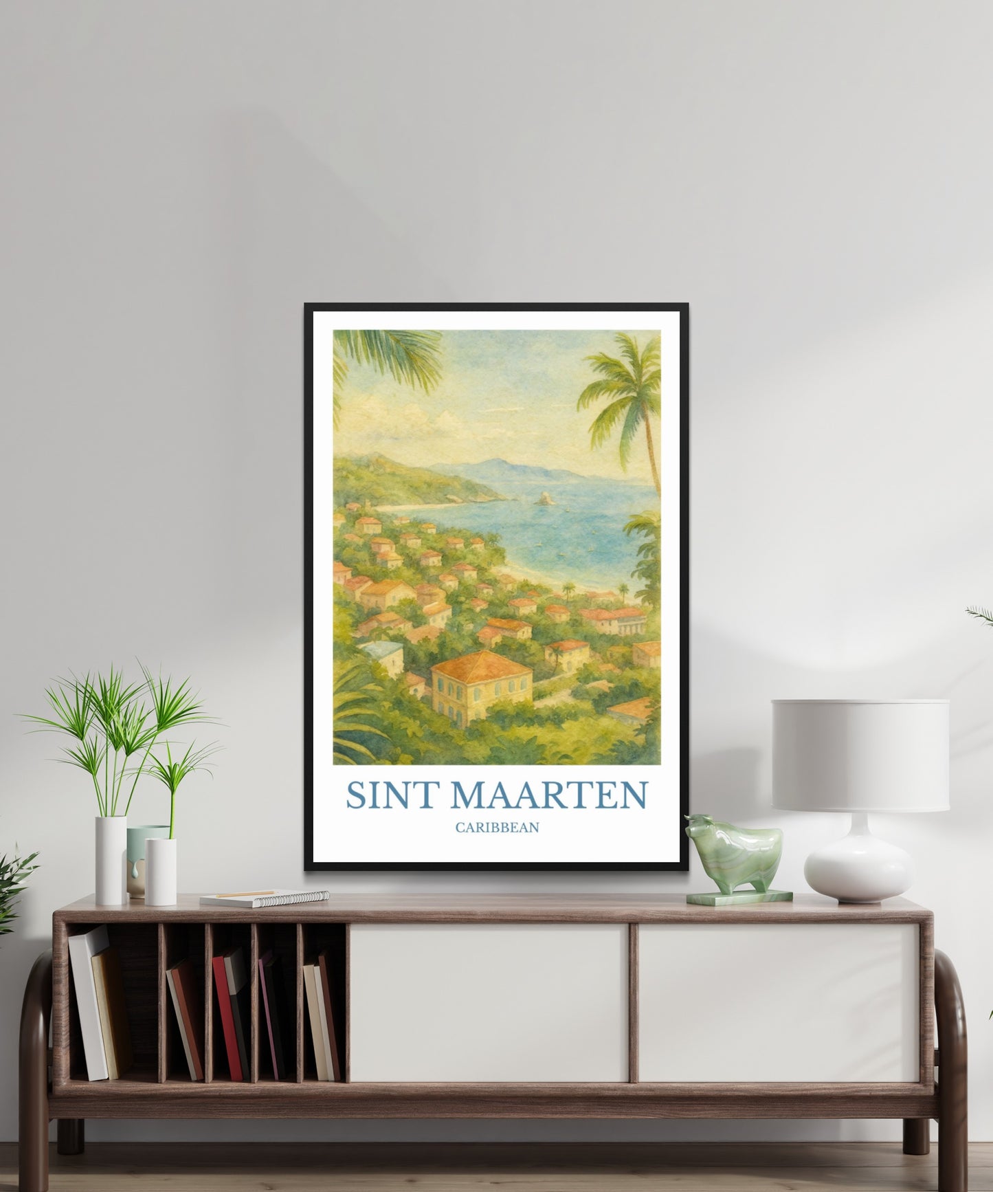 Sint Maarten, Watercolor design poster, Caribbean Print, Sint Maarten Wall Art