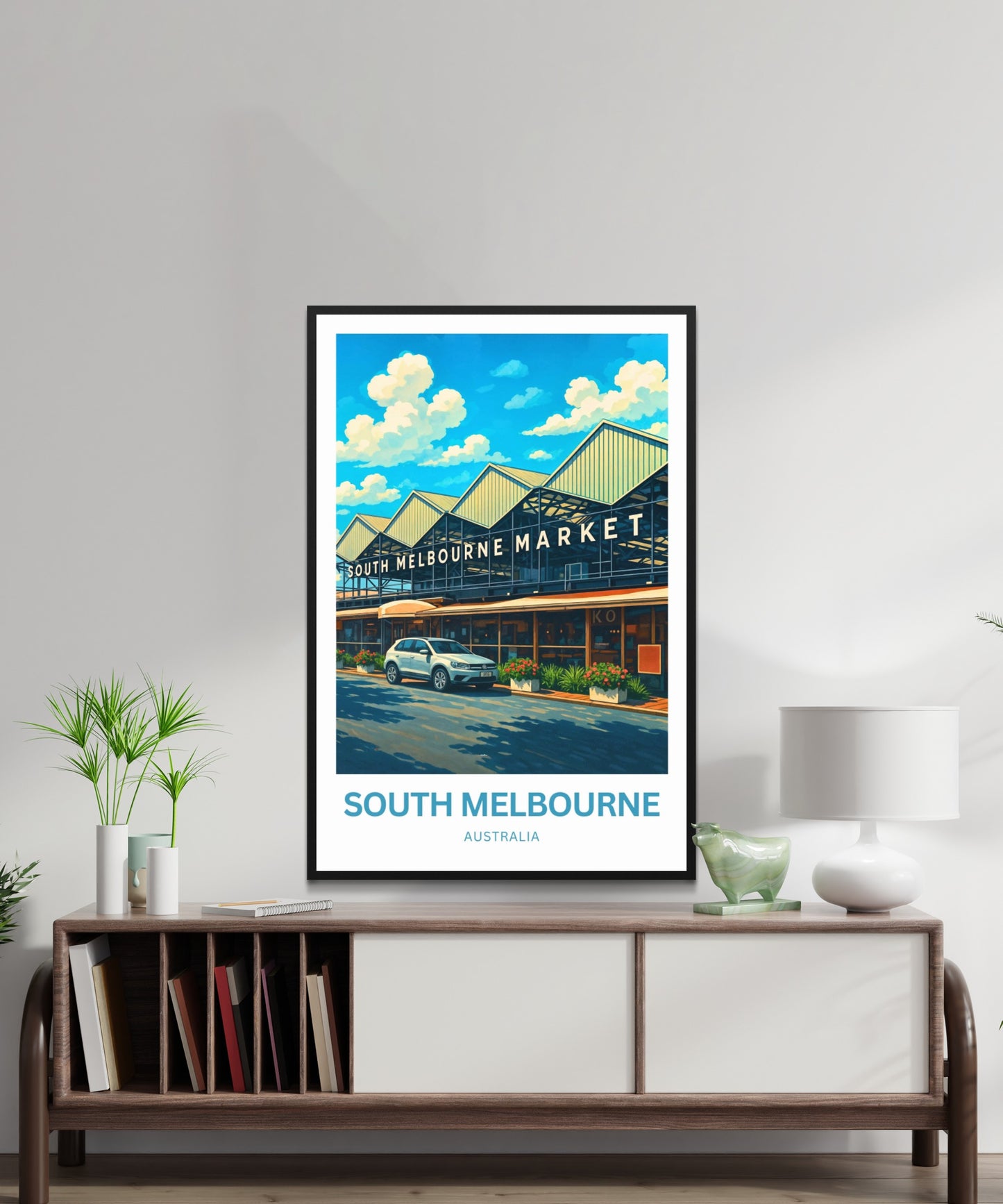 South Melbourne Market Travel Poster  - Australia