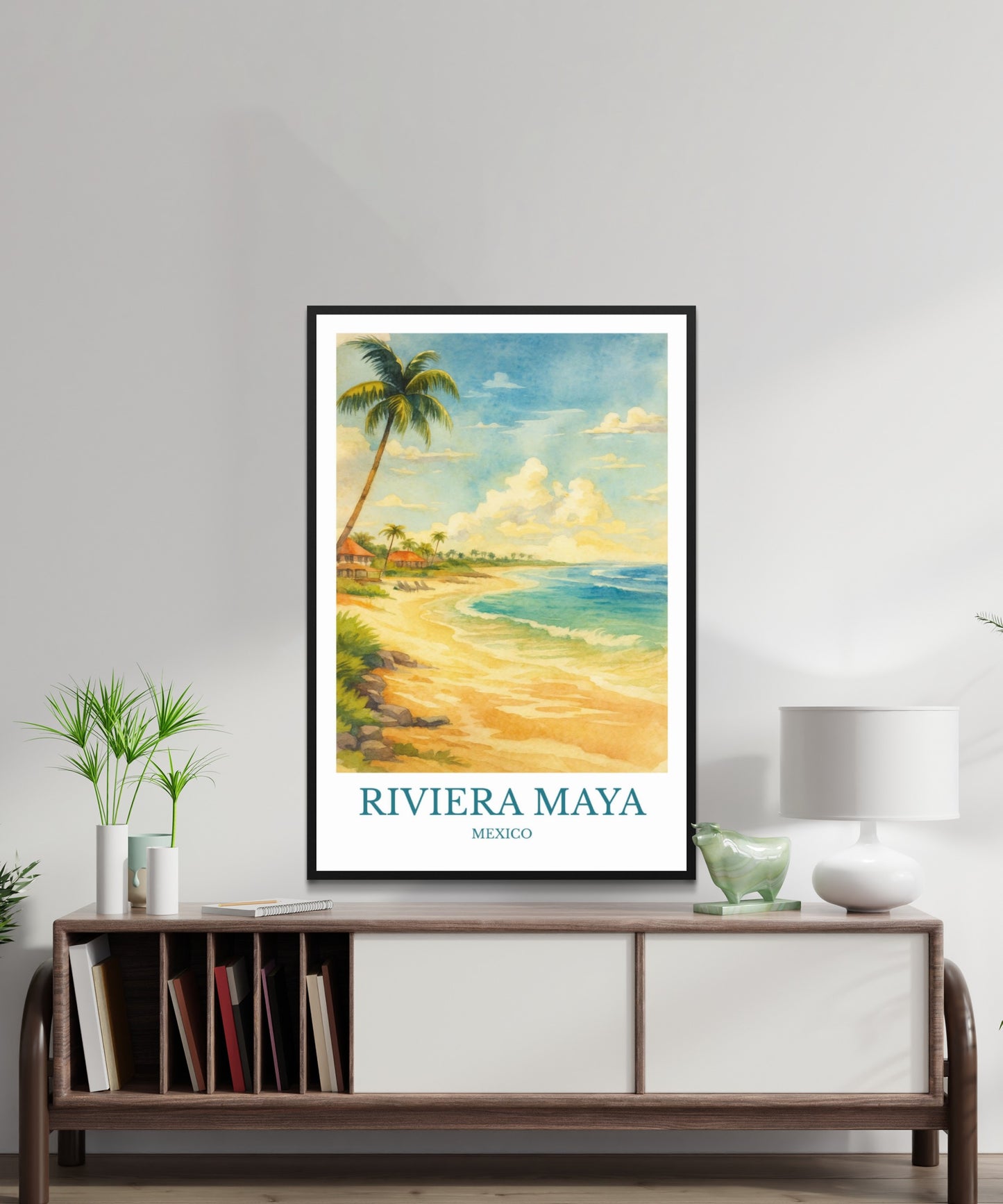 Riviera Maya, Watercolor design poster, Mexico Print, Riviera Maya Wall Art