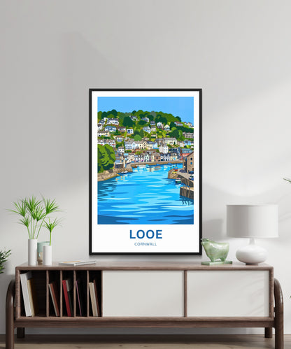 Looe  Travel Poster - Cornwall