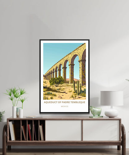 Aqueduct of Padre Tembleque Travel Poster - Cultural Landmark