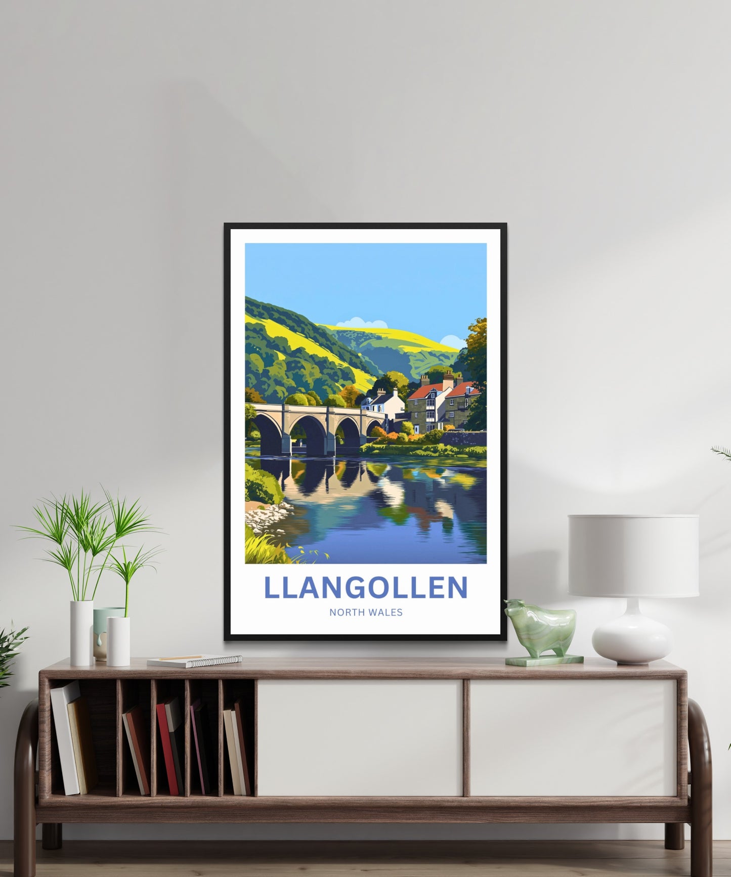 Llangollen Travel Poster - The Heart of North Wales