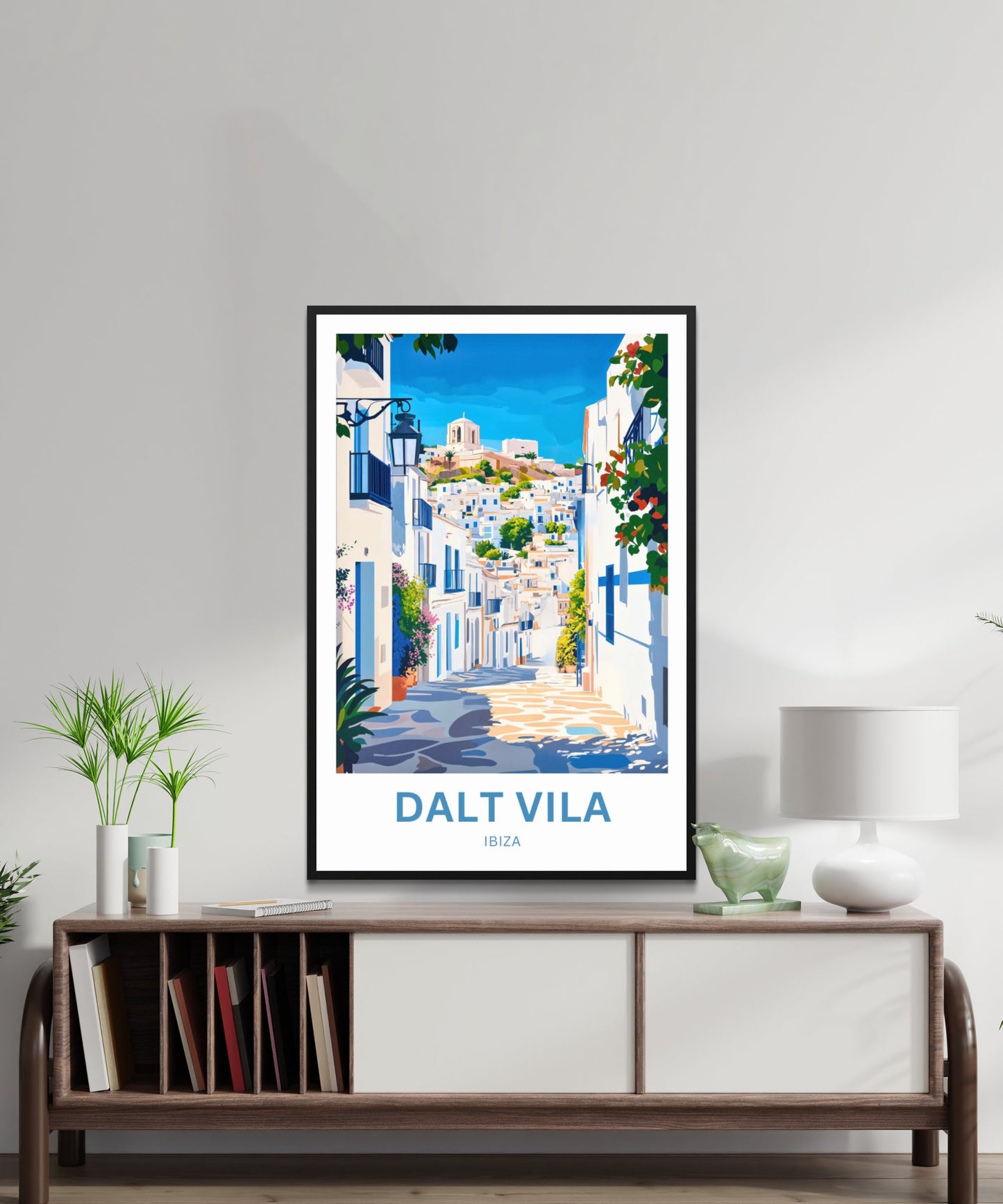 Dalt Vila Travel Poster - Winding Streets of Dalt Vila, Ibiza