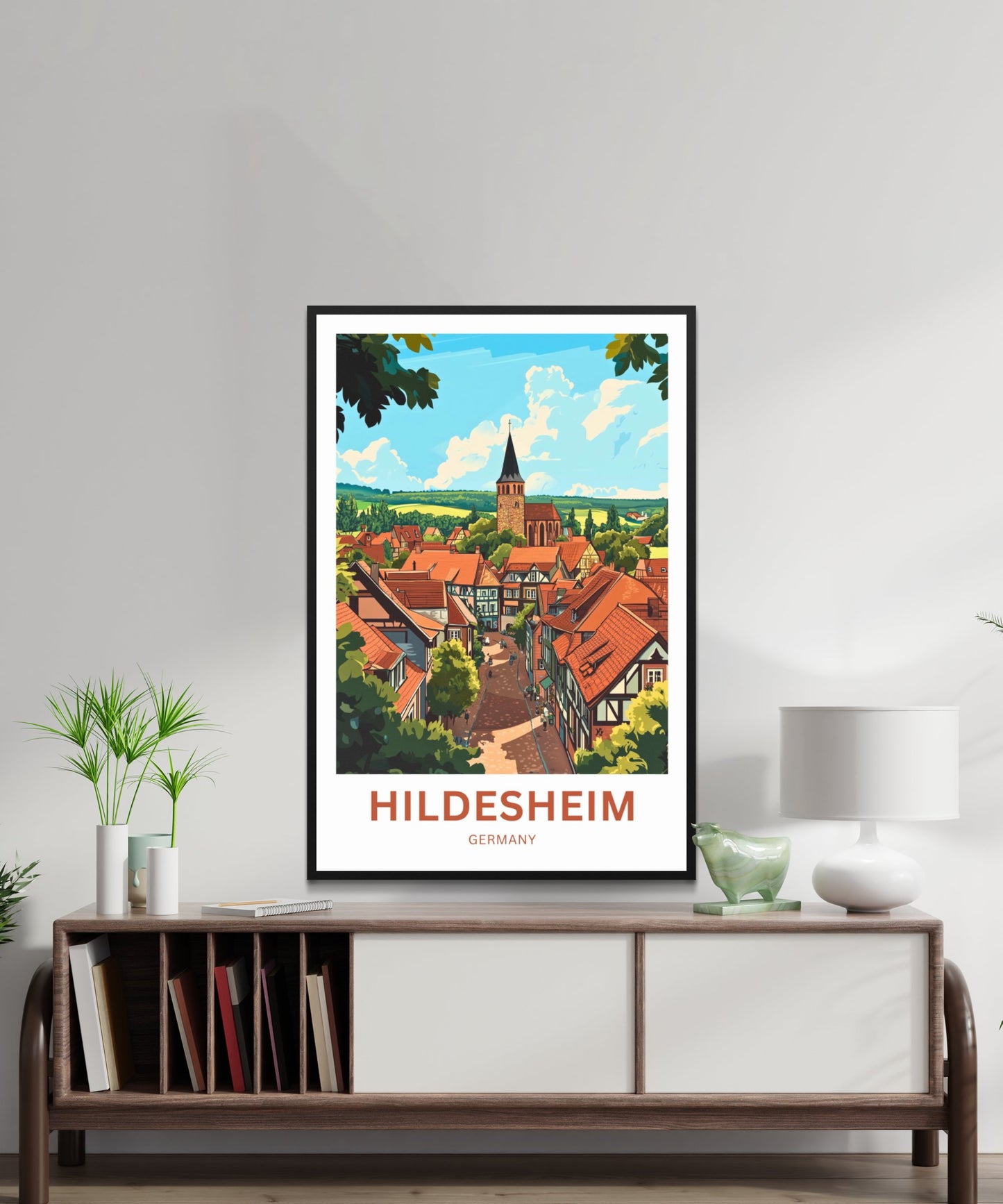 Hildesheim Travel Poster- Captivaing Germany Village