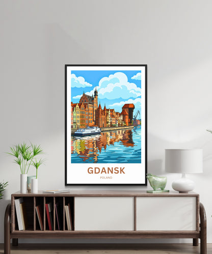 Gdańsk  Travel Poster - Harbor Legends