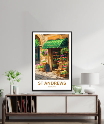 St. Andrews Travel Poster - Street Shop Scotland