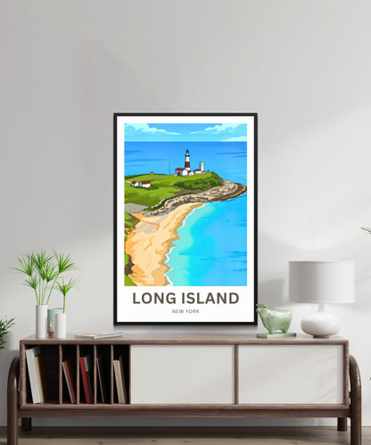 Long Island Travel Poster -  Montauk Point Escape