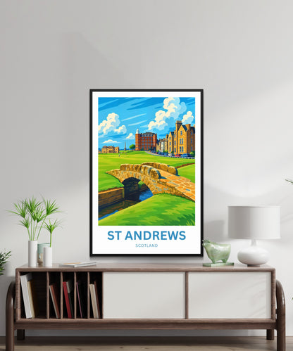 St. Andrews Travel Poster - Play Golf Where It All Began