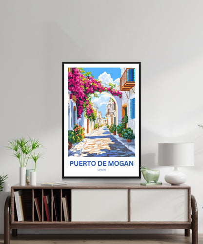 Puerto de Mogán Travel Poster  - Under the Arch of Flowers