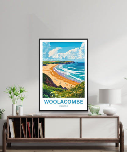 Woolacombe Travel Poster - North Devon’s Beach