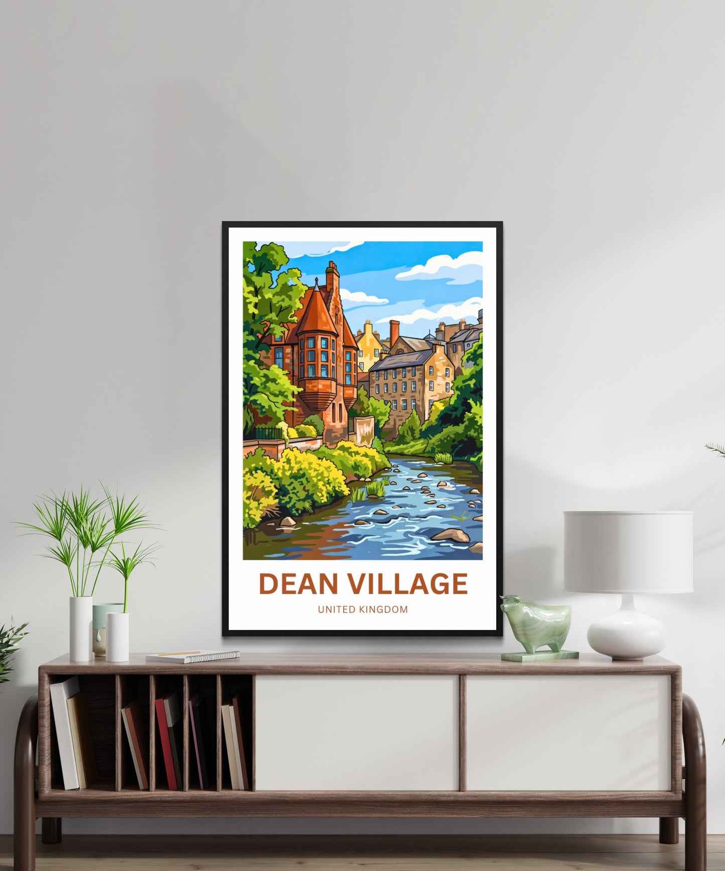 Dean Village Travel Poster