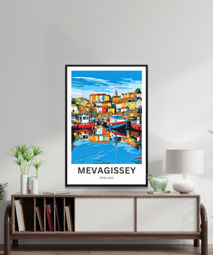 Mevagissey Travel Poster-England Coast Life