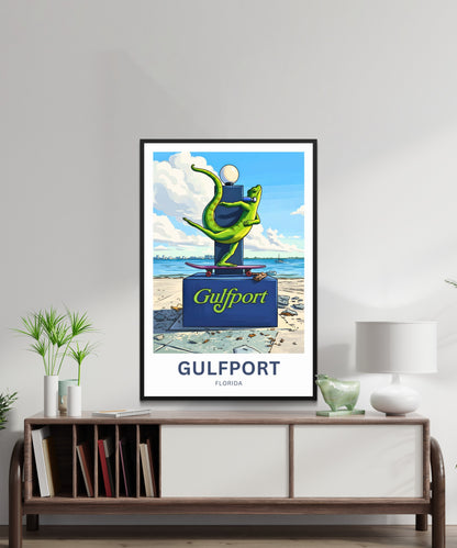 Gulfport, Florida Travel Poster - Icon