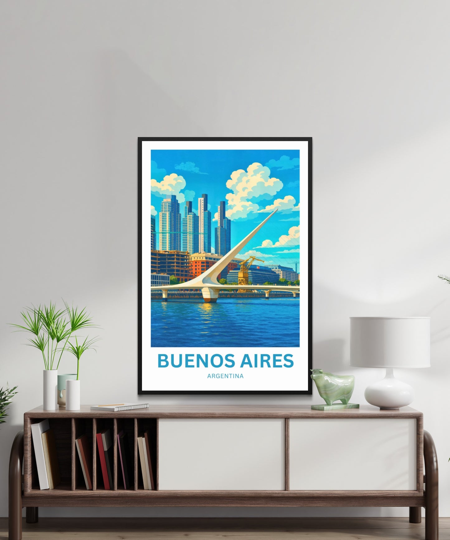 Buenos Aires Travel Poster - Puente de la Mujer