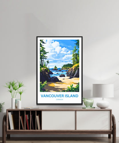 Vancouver Island Travel Poster - The Call of the Wild Coast