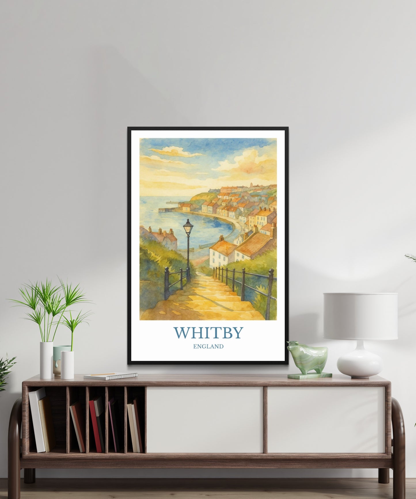 Whitby, Watercolor design poster, Whitby Print, Whitby Wall Art