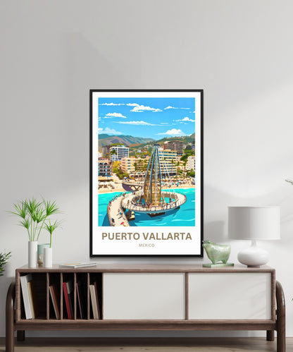 Puerto Vallarta  Travel Poster - Waterfront