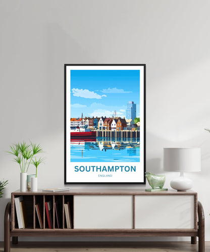 Southampton Travel Poster- Portside Dreams England