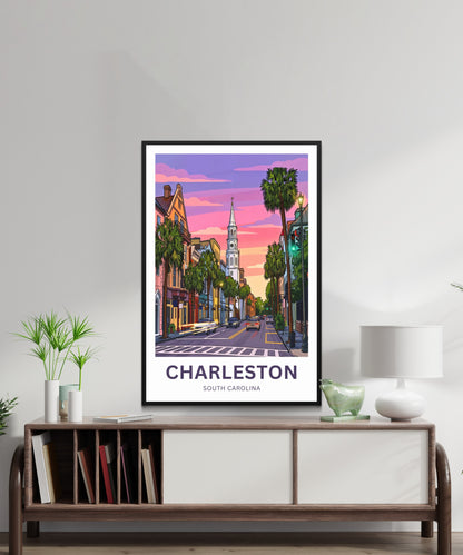 Charleston Historic District Travel Poster