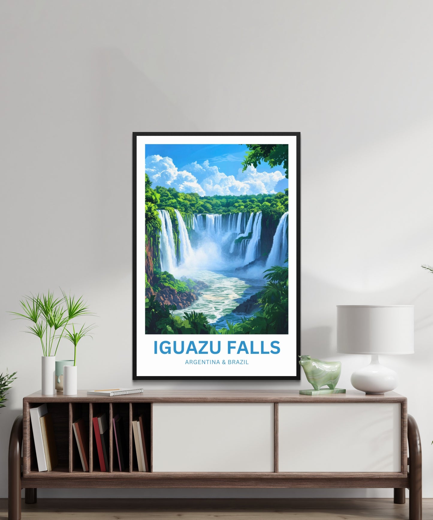 Iguazu Falls Travel Poster - Argentina's Captivating Waterfalls