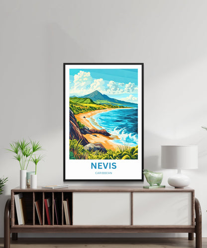 Nevis Travel Poster