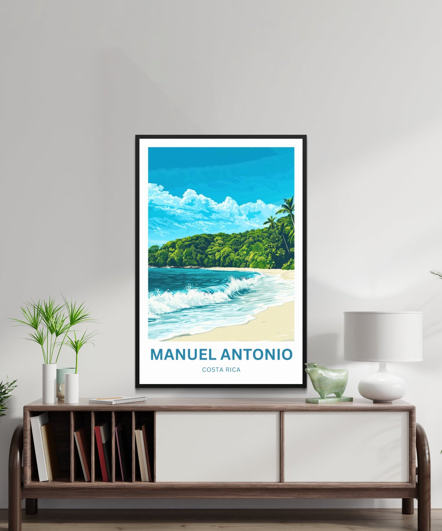 Manuel Antonio Travel Poster - Captivating Sandy Beach in Costa Rica