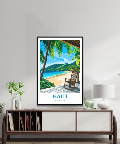 Haiti Travel Poster - Seaside Tranquility