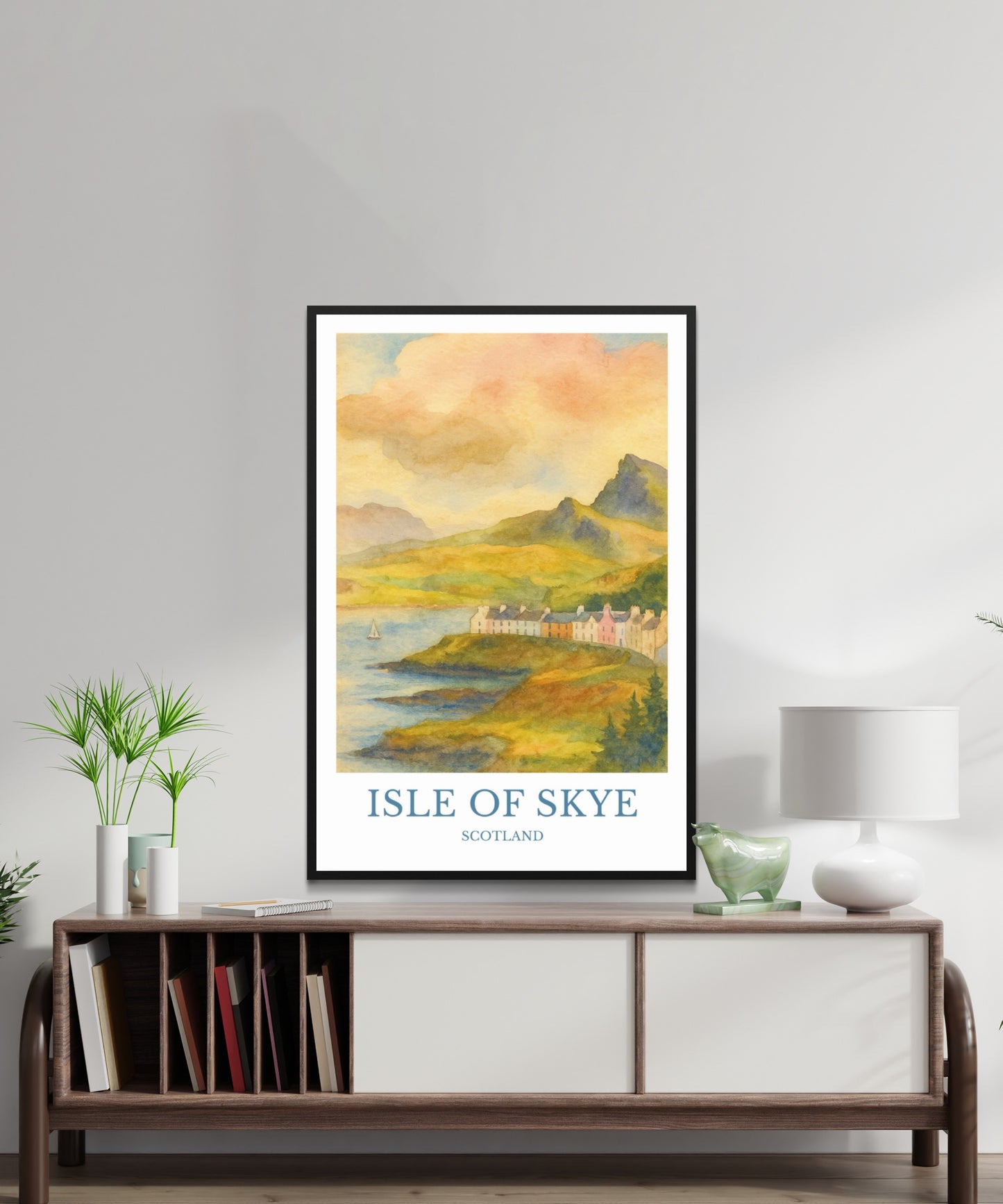 Isle of Skye, Watercolor design poster, Scotland Print, Isle of Skye Wall Art