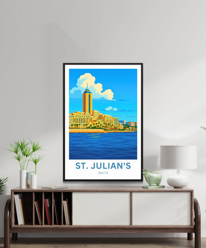 St. Julian’s Travel Poster- Portomaso Views