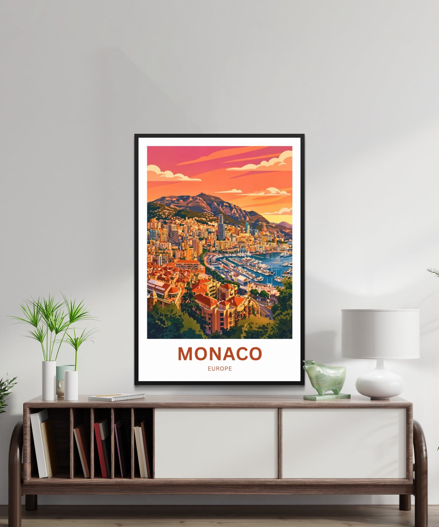 Monaco  Travel Poster - Sunset View