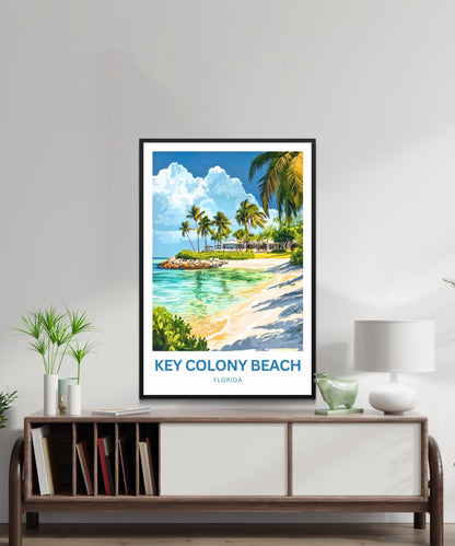 Key Colony Beach Travel Poster - Captivating Coastal Beach Florida