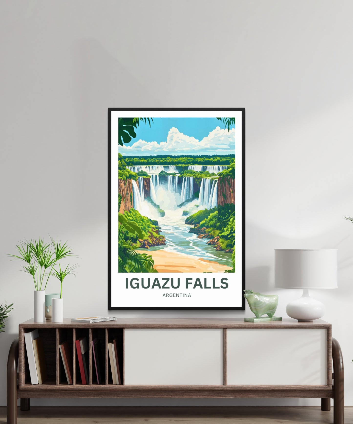 Iguazu Falls Travel Poster - Argentina and Brazil Wonders