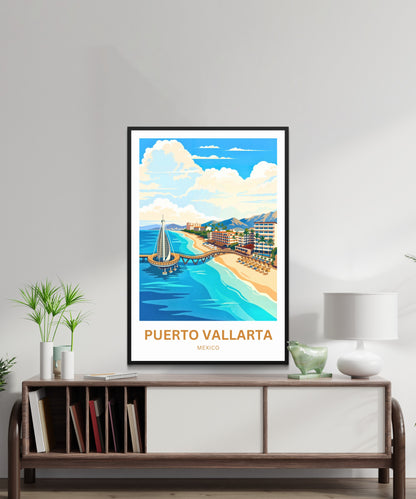 Puerto Vallarta  Travel Poster - by the Sea