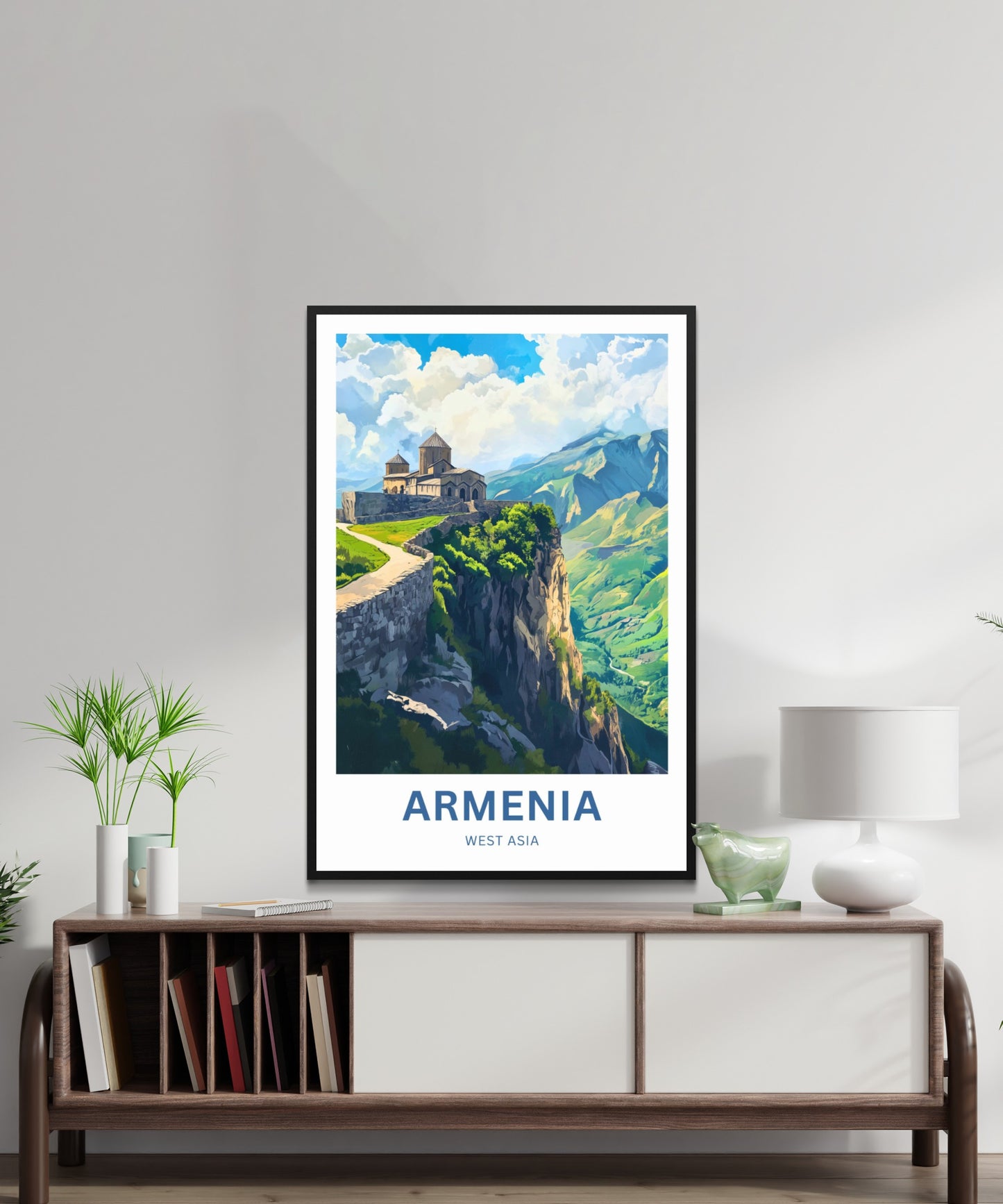 Armenia Travel Poster - Captivating View  Monasteries West Asia