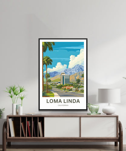 Loma Linda Travel Poster  - Street View