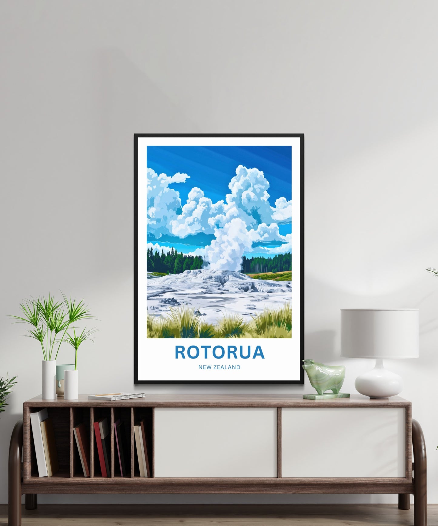 Rotorua Travel Poster - Geothermal Wonderland