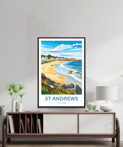 St. Andrews Travel Poster - Captivating Coastal Village