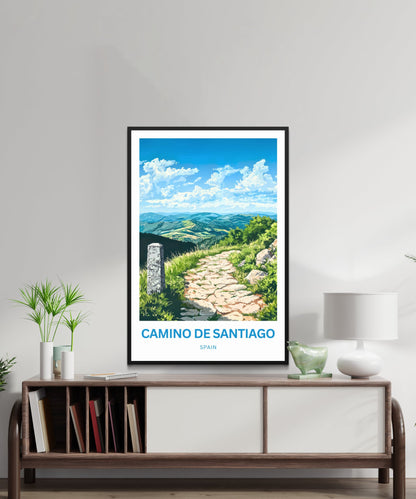 Camino de Santiago Travel Poster - Breathtaking Scenery of the Camino