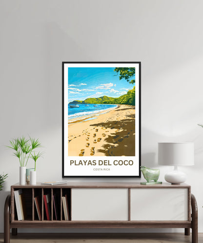 Playas del Coco Travel Poster  - Captivating Beach of Costa Rica