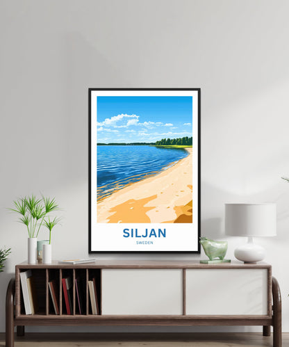 Lake Siljan Travel Poster - Sweden
