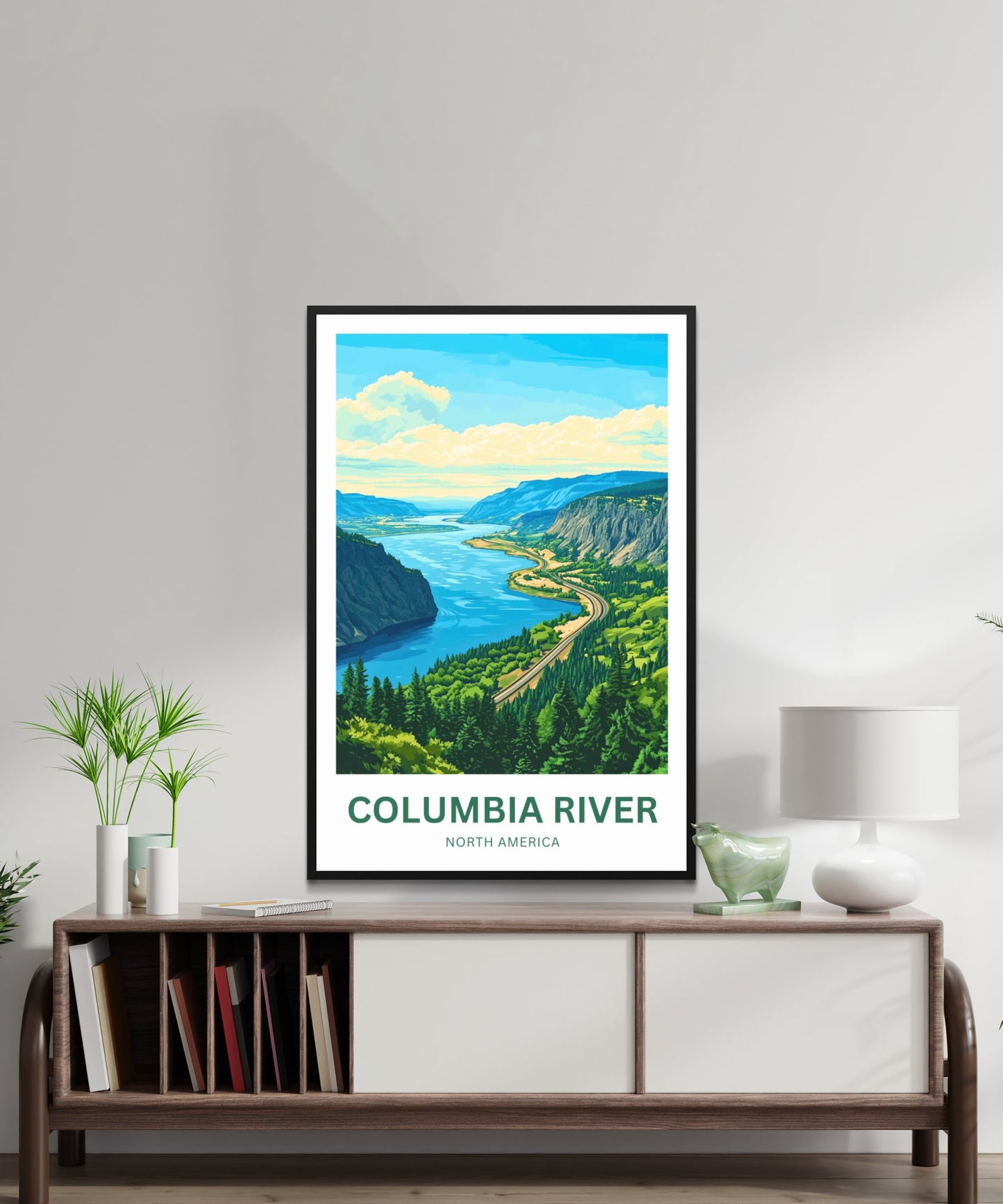 Columbia River Travel Poster- Wonders of the Columbia Gorge