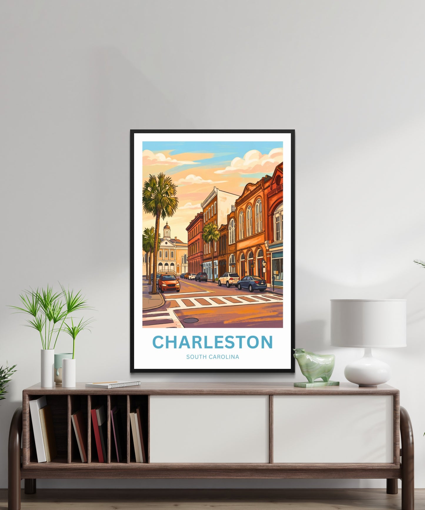 Charleston Historic District Travel Poster - Old Town Vibes