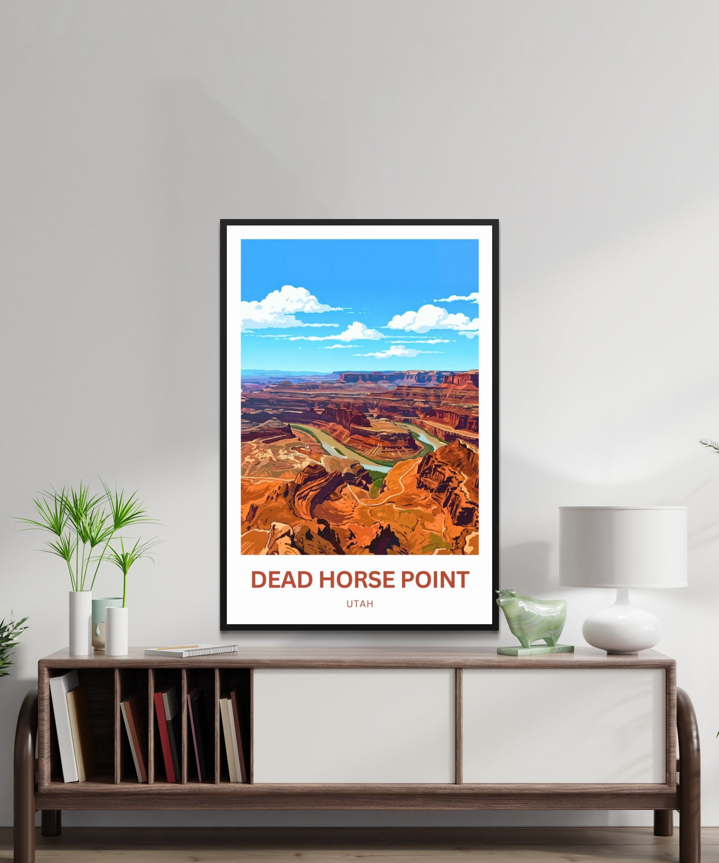 Dead Horse Point Travel Poster - Stunning Red Cliffs