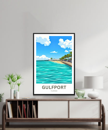 Gulfport, Florida Travel Poster - Coastal Living