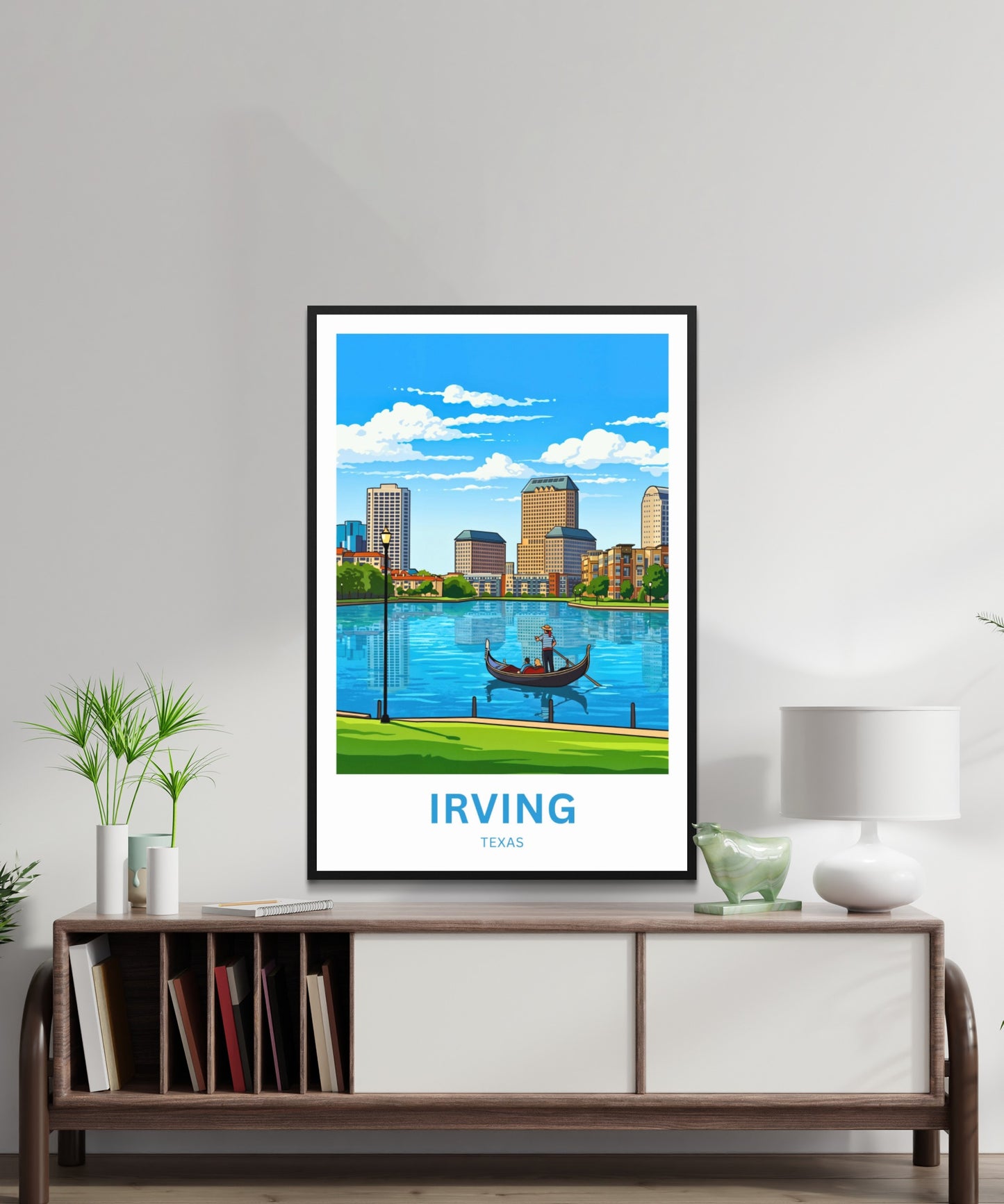 Las Colinas Irving, Texas Travel Poster - Waterfront