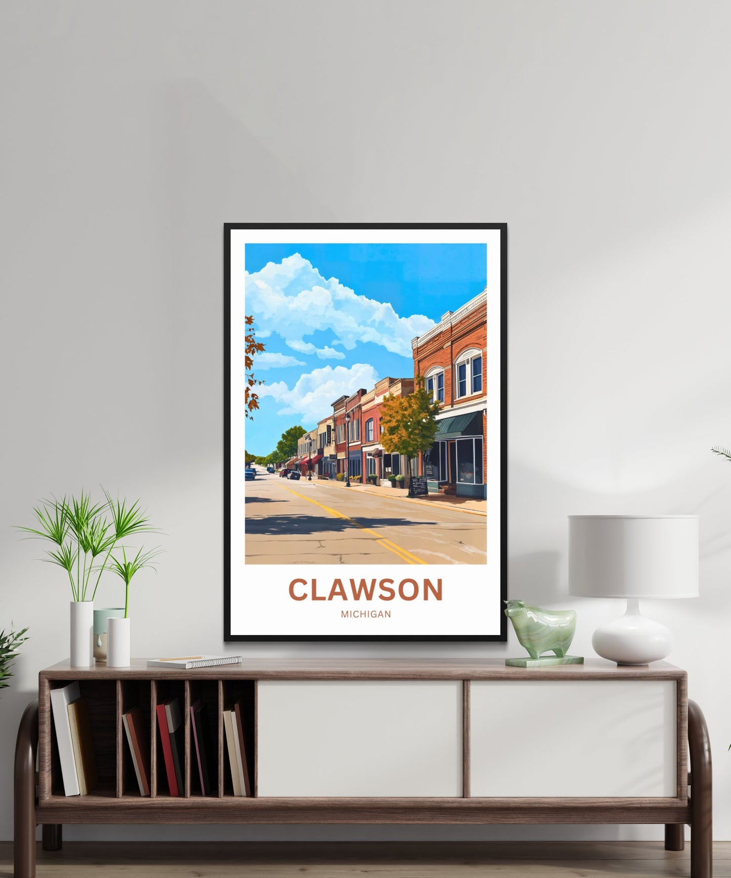 Clawson Travel Poster - Meet Me on Main Street – Clawson Charm