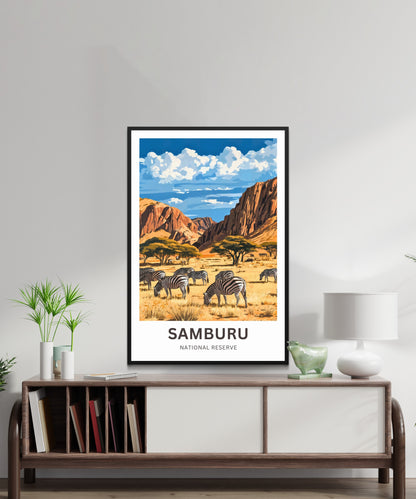 Samburu National Reserve Travel Poster - Wildlife Haven