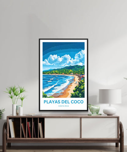 Playas del Coco Travel Poster  - Costa Rica Beach